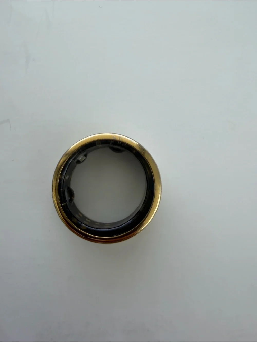 Oura Gold Tone Smart Ring with Black Inner Finish